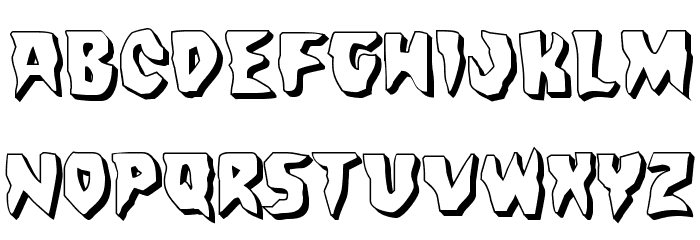 Count Suckula 3D Font LOWERCASE