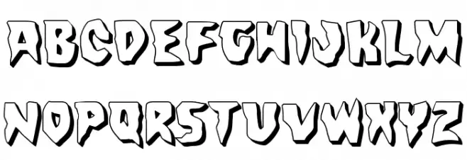 Count Suckula 3D Font LOWERCASE