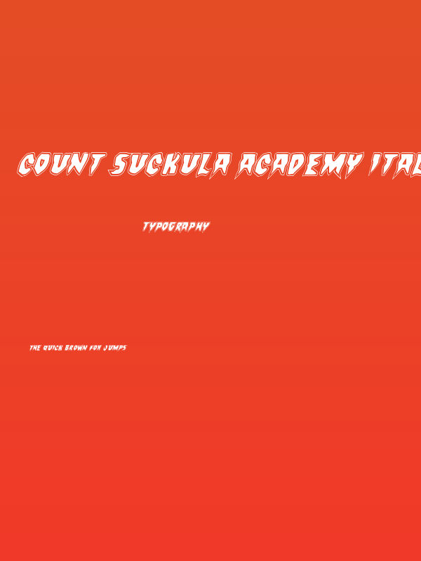 Count Suckula Academy Italic Poster