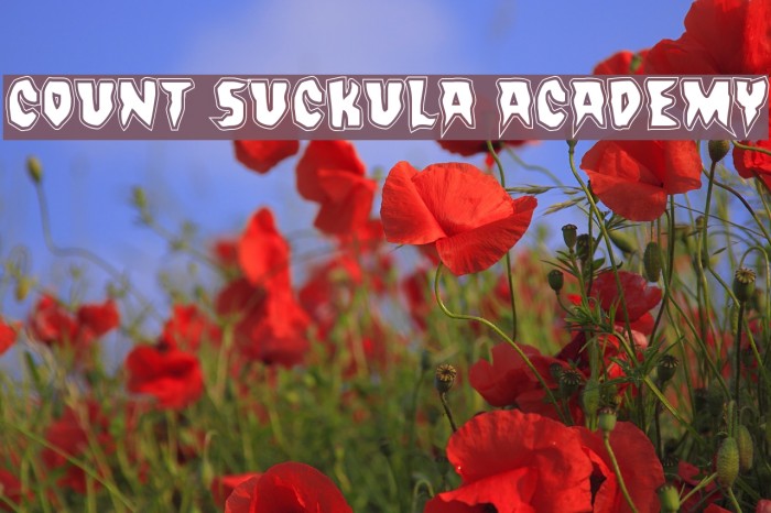 Count Suckula Academy Font examples