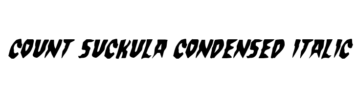 Count Suckula Condensed Italic  フリーフォントのダウンロード