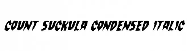Count Suckula Condensed Italic  Fuentes Gratis Descargar