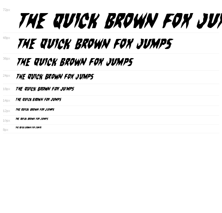 Count Suckula Condensed Italic Waterfall