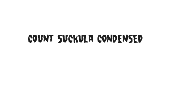 Count Suckula Condensed Logo