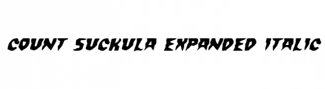 Count Suckula Expanded Italic  Frei Schriftart Herunterladen