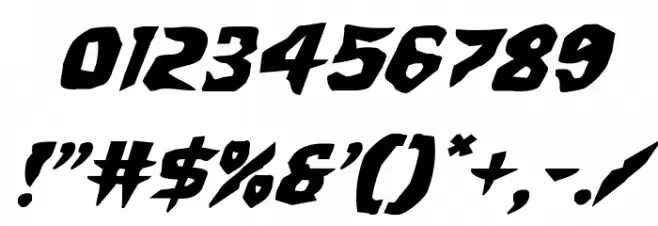Count Suckula Expanded Italic Font OTHER CHARS