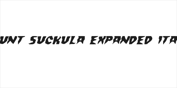 Count Suckula Expanded Italic Logo