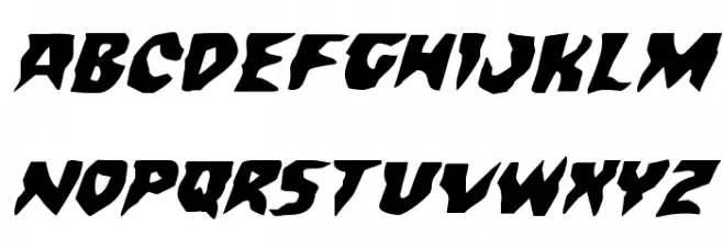 Count Suckula Expanded Italic Шрифта строчной