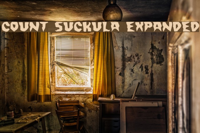 Count Suckula Expanded Font examples