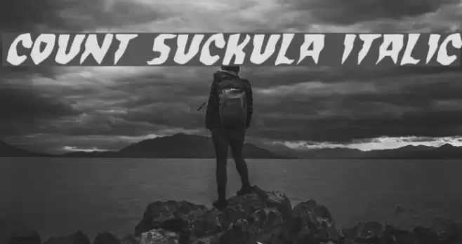Count Suckula Italic Font examples