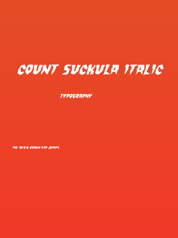 Count Suckula Italic Poster