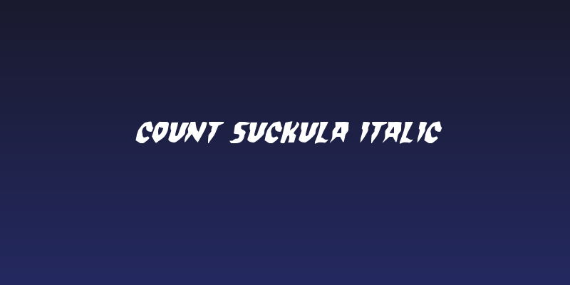 Count Suckula Italic Social Header