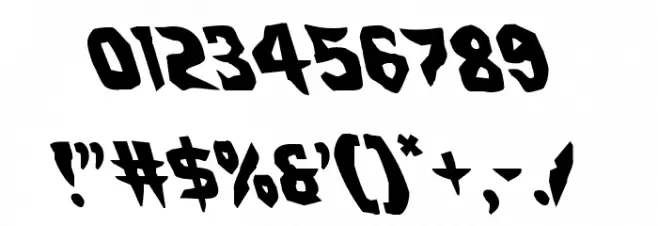 Count Suckula Leftalic Font OTHER CHARS