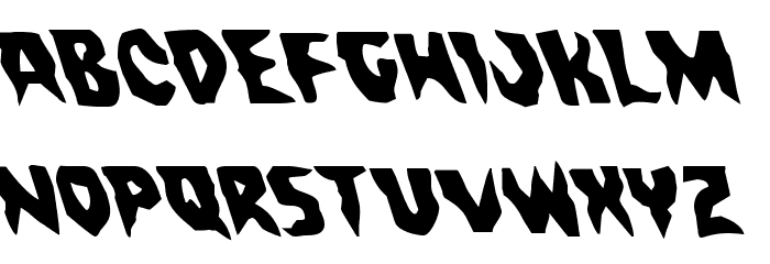 Count Suckula Leftalic Font LOWERCASE
