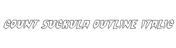 Count Suckula Outline Italic  नि: शुल्क फ़ॉन्ट्स डाउनलोड