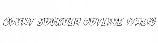 Count Suckula Outline Italic  नि: शुल्क फ़ॉन्ट्स डाउनलोड