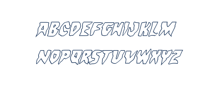Count Suckula Outline Italic Lowercase