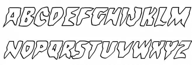 Count Suckula Outline Italic Fuentes MINÚSCULAS