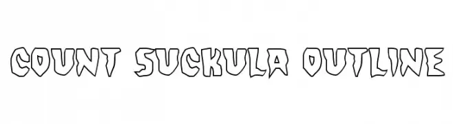 Count Suckula Outline  नि: शुल्क फ़ॉन्ट्स डाउनलोड