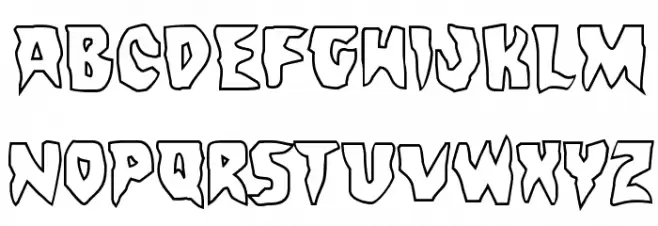 Count Suckula Outline フォント 大文字