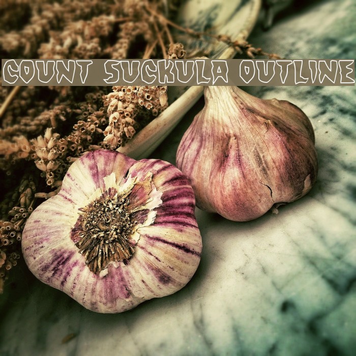 Count Suckula Outline Font examples