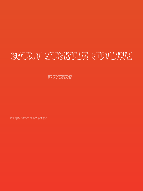 Count Suckula Outline Poster