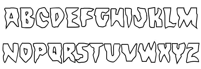 Count Suckula Outline Font LOWERCASE