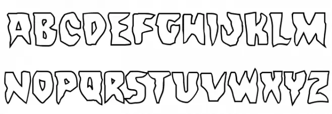 Count Suckula Outline फ़ॉन्ट लोअरकेस