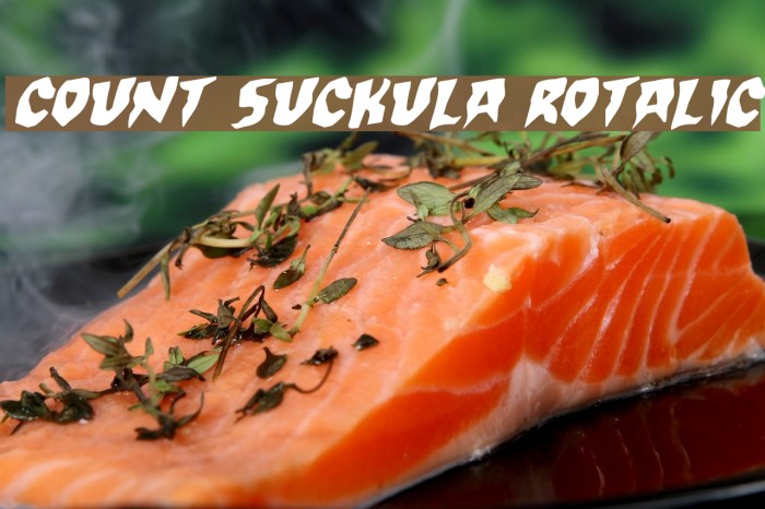 Count Suckula Rotalic Font examples