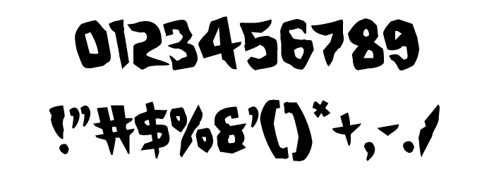 Count Suckula Rotated Font OTHER CHARS