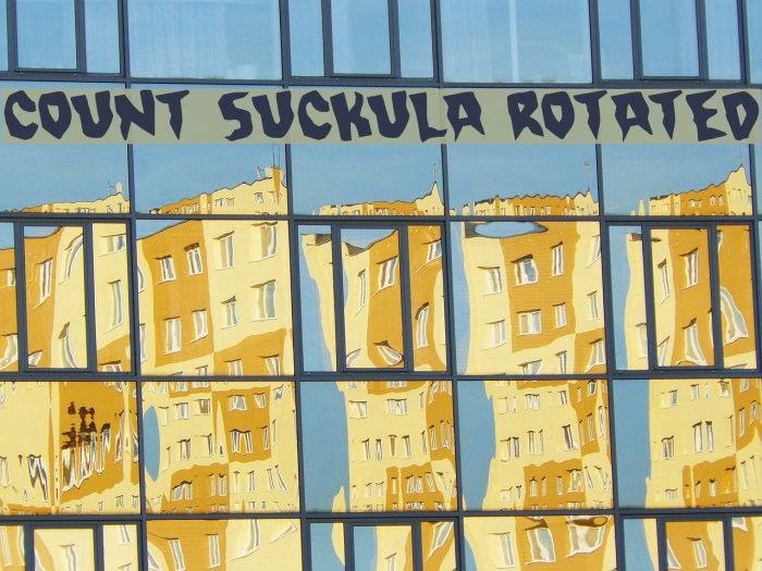 Count Suckula Rotated Font examples