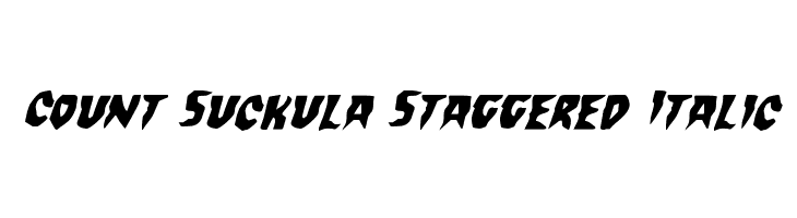 Count Suckula Staggered Italic  免费字体下载