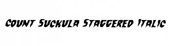 Count Suckula Staggered Italic  नि: शुल्क फ़ॉन्ट्स डाउनलोड