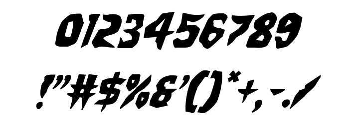 Count Suckula Staggered Italic Font OTHER CHARS