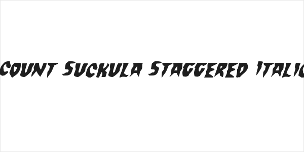 Count Suckula Staggered Italic Logo