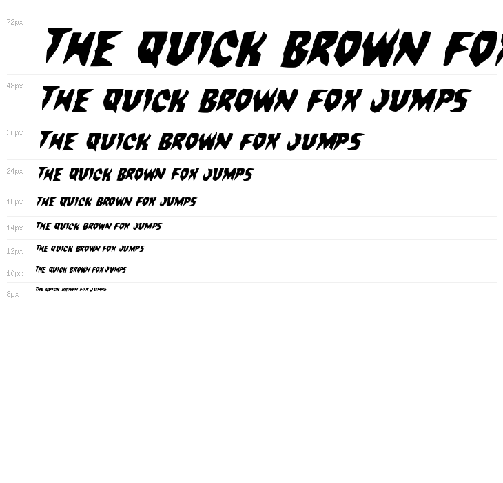 Count Suckula Staggered Italic Waterfall