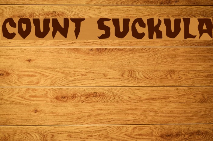 Count Suckula Font examples