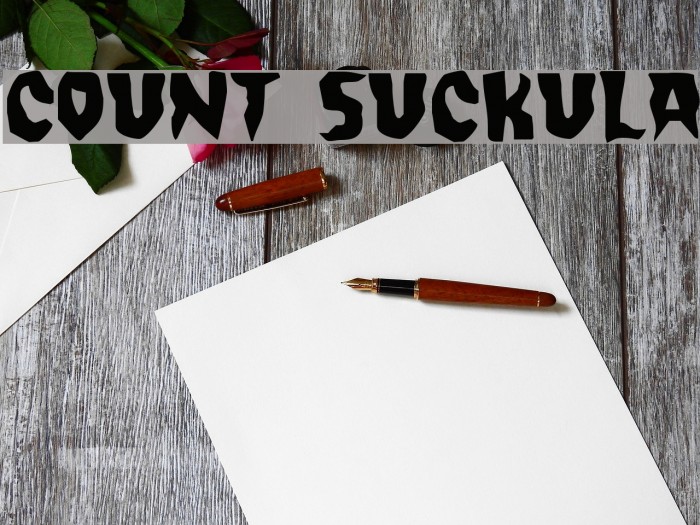 Count Suckula Font examples