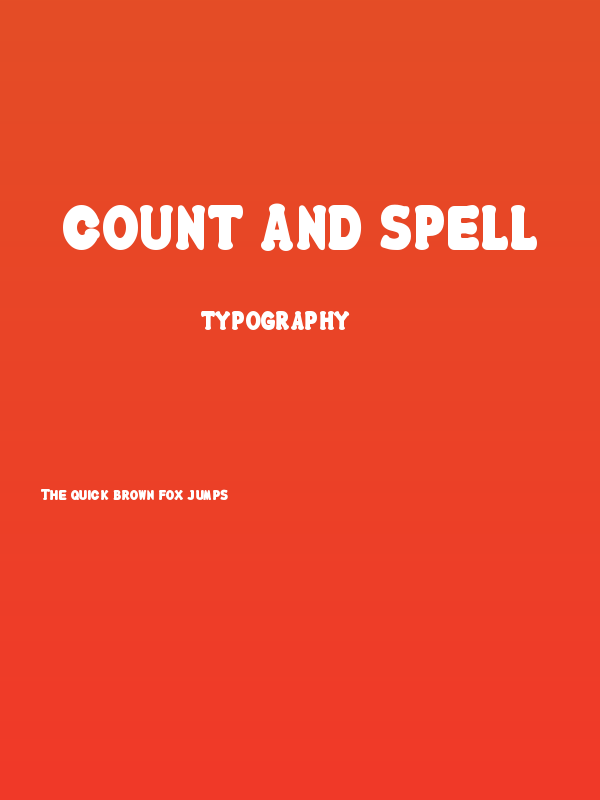 Count and Spell Poster