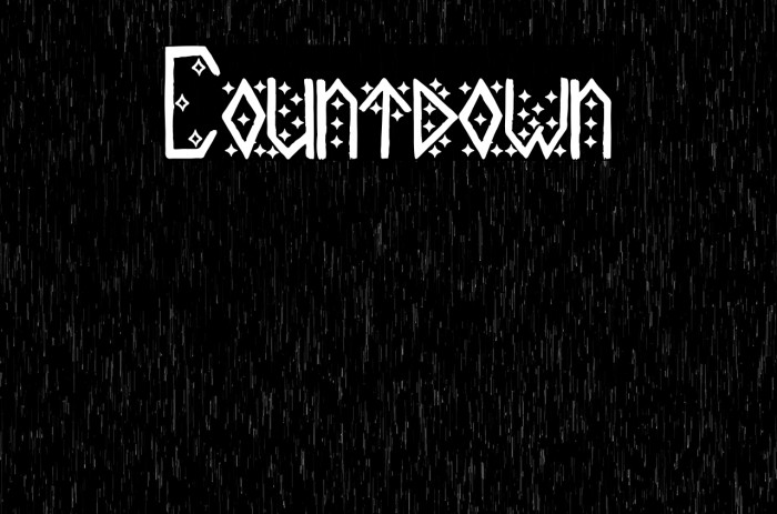 Countdown Font examples