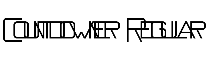 Countdowner Regular  font caratteri gratis