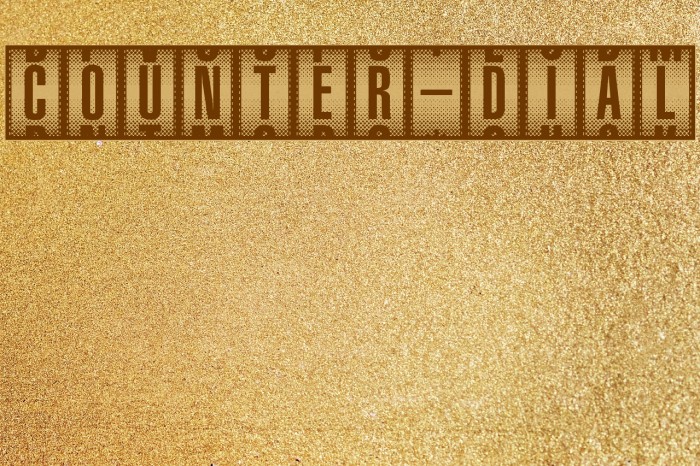 Counter-Dial Font examples