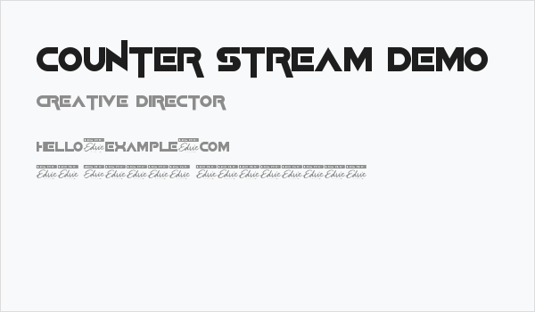 Counter Stream Demo Business Card