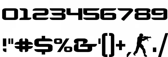 Counter-Strike Regular Font OTHER CHARS