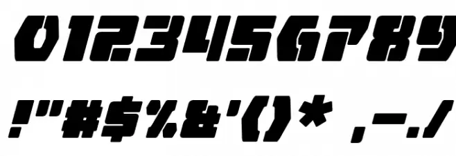 Counterfire Italic Font OTHER CHARS