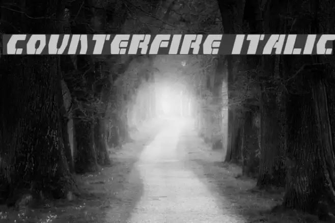 Counterfire Italic Font examples