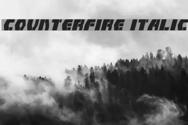 Counterfire Italic Font examples