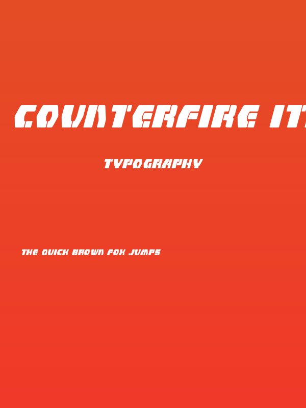 Counterfire Italic Poster