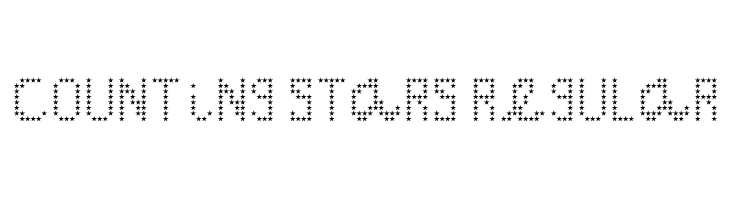 Counting Stars Regular Font