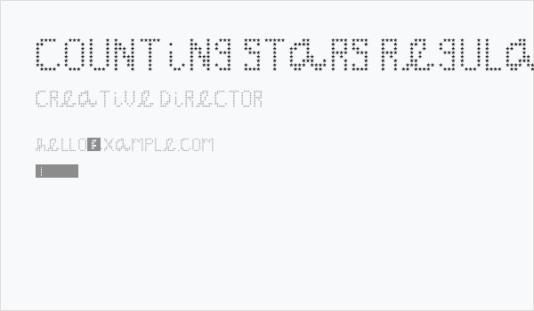Counting Stars Regular Business Card